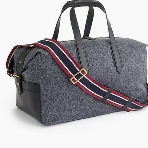 J. Crew Oar Striped Nylon Weekender Bag.